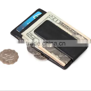 RFID Blocking Magnet Closure Men Slim Leather Wallet thumbnail-1
