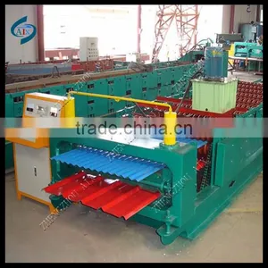 Aluminum Sheet Metal Roof Tile Roll Forming Machine thumbnail-1