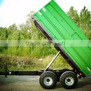 Tractor Hydraulic Farm Tandem Tippping Trailer, Tipping Wagon, Dump Trailer, Dump Wagon From 2Ton~8 Ton, Rear and Side Tipping thumbnail-1