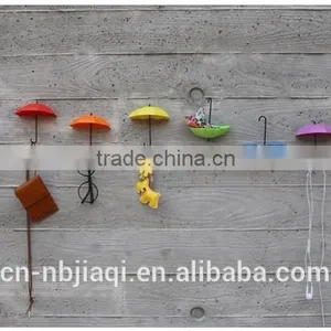 Lovely Umbrella Shape Sticky Hooks/3pcs in One Set thumbnail-4