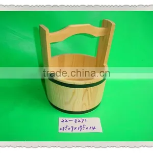 New Product Mini Wooden Bucket,wooden Bucket Wtih Hanger thumbnail-2
