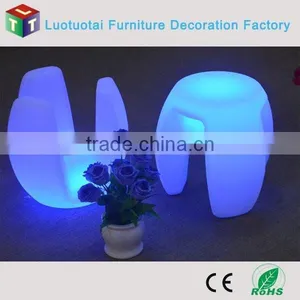 Full Color Lighted up LED Stool Chair for Party With Remote Control thumbnail-1