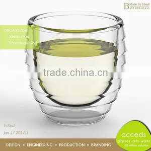 Odd-Shaped Custom Unbreakable Double Wall Big Glass Cup thumbnail-3
