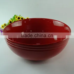 Big Red Ceramic Salad Bowl thumbnail-1