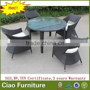 UV Resistant Outdoor Furniture Garden Poly Rattan Table and Chairs thumbnail-2