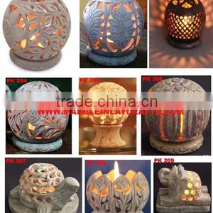 Soapstone Antique Tea-light Candle Holders Carved Soapstone Tea Light Candle Holder thumbnail-1