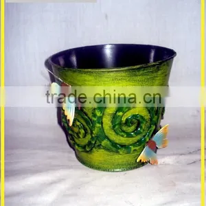 Metal Flower Pot Garden Home With 3D Metal Application Iron Flower Pot Stand thumbnail-4