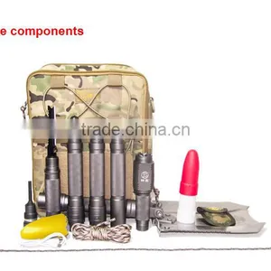 Emergency Survival Gear Camping Multifunction Metal Shovel With Flashlight Auto Hammer Tactical Knife thumbnail-2