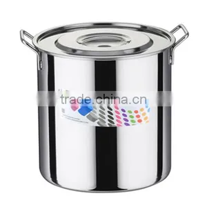 30-60cm 12pcs Stainless Steel With Lid Kitchen Multi Equipment Used Stock Pot thumbnail-1