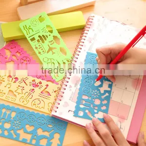 China Hot Wholesale Cheap Plastic Painting Stencil Ruler for Sale thumbnail-1