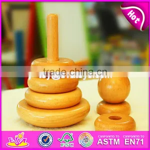 Creative Educational Baby Stacking Ring Toys Wooden Block Stacking Games for Kids W13D120 thumbnail-4