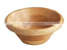 Natural Wood Salad Bowl Natural Color Dark Brown Color Decoration Bowl thumbnail-1