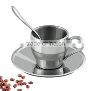 Double Wall Stainless Steel Coffee Cups With Handle thumbnail-2