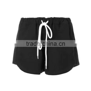 Women Fashion Wholesale Custom Black Cotton Canvas Mini Shorts Pants Guangzhou Apparel Clothing China Manufacturer Hot Shorts thumbnail-1