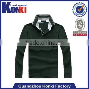 High Visibility Cheap Cotton Long Sleeve Polo Tshirt thumbnail-1