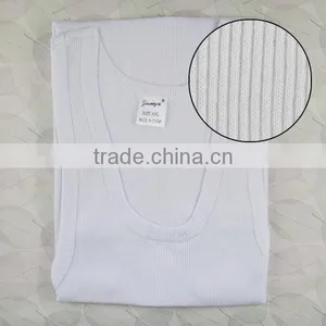 OEM Fashion Design Plain White Man Vest Tops for Sale Sexy Cotton Vest thumbnail-5
