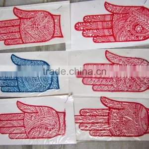 PALM HAND HENNA Tattoo STENCIL Rubber Reusable MIX DESIGN thumbnail-3