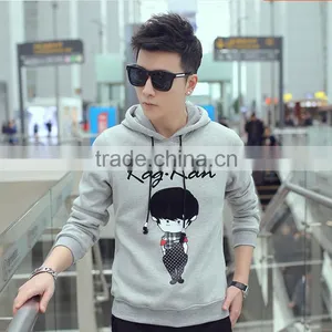 China Clothing Manufacturers Oem Custom 100% Cotton Long Sleeve Printed Pullover Hoodie Without Pockets thumbnail-5