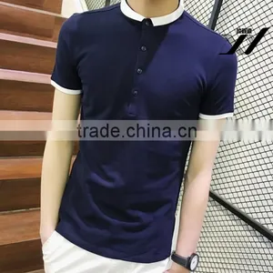 Men Blank Color Polo Short Sleeve Shirt thumbnail-6
