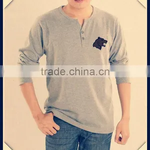 Long Sleeve Mens Emboridery Fleece Tshirts 201320 thumbnail-1