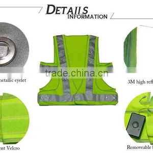 Reflective Police Security Uniforms Led Shirt/flashing Led Safety Vest thumbnail-6