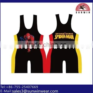 New Design Custom Youth Wrestling Singlet Printed Jumpsuit thumbnail-1