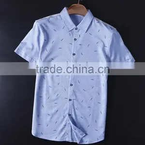 Latest Jacquard Short Sleeves Casual Shirts for Men thumbnail-1