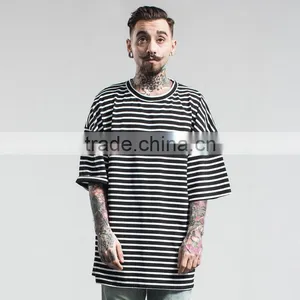 Stripe Cotton Short Sleeves t Shirt for Men thumbnail-1