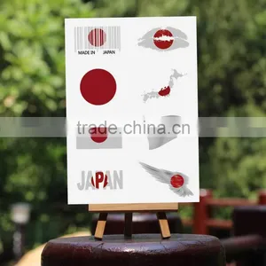 Custom Nation Flag Tattoo Sticker Japan Country Body Tattoo Face Tattoo thumbnail-1