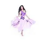 Embroidered Diamond Purple Belly Dance Performance Costumes With Double Layers Skirt thumbnail-1