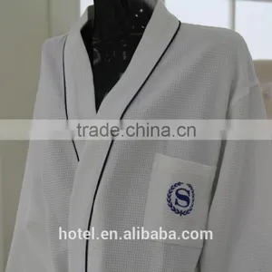 100% Cotton Hotel Waffle Bath Robe thumbnail-2