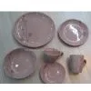 Stoneware Organic Shape 16pc Dinnerware Set in Light Red Color thumbnail-1