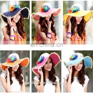 2015 Summer Bohemia Beach Women Straw Bucket Hat thumbnail-6