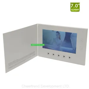 Fashional Folder Paper Card 7 Inch LCD Screen Card / Video Greeting Card / Video Brochure/video Book thumbnail-2