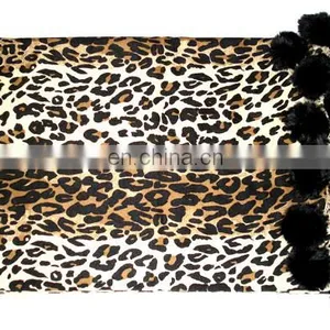 Paiseley Design Shawl With Fur Balls in Mexico thumbnail-4