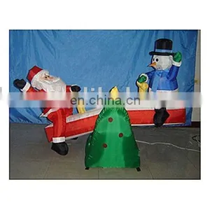 Inflatable Santa Snowman thumbnail-1