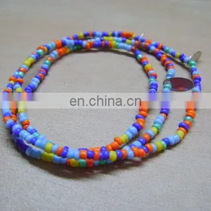 New Multi Strand Multi Colour Seed Bead Bracelet With Antique Coin Closure thumbnail-1