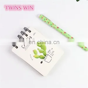 Korean Cheap School Stationery Promotion Logo Printed Custom Cactus Design Kraft Paper Spiral Notebooks With Personalized Logo thumbnail-5