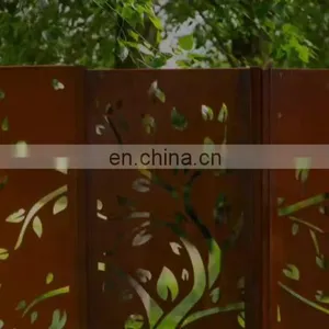 Apartment Corten Steel Balcony Decorative Privacy Screen thumbnail-1