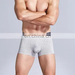 Amazon Cotton Hot Selling Plain Boys Mens Sexy Boxer Underwear thumbnail-4