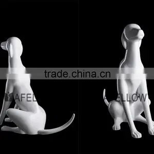 White Fiberglass Abstract Dog Mannequin for Sale thumbnail-3