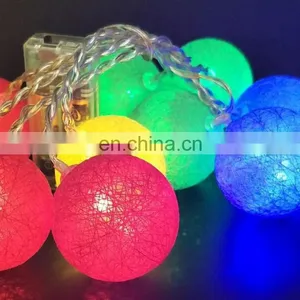2019 Hot Sale Garden Decorative 20L LED Cotton Ball String Lamps Led Decorative Lights thumbnail-3