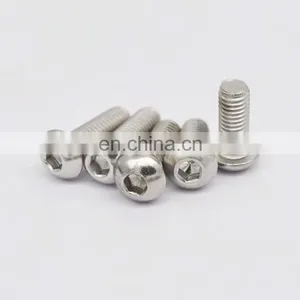 ISO7380 m4 M6 M8 M10 M12 Stainless Steel Button Head Hexagon Socket Head Machine Screw With Round Head thumbnail-5