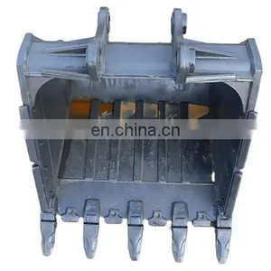 Heavy Duty Machinery Mini Excavator Rock Skeleton Grapple Crusher Small Truck Loader Tractor Bucket With Bucket Tooth thumbnail-3