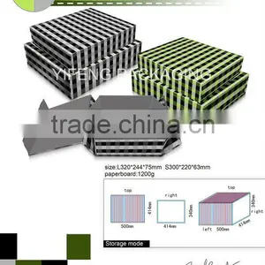 Foldable Paper Packaging Box With Fabirc Covered thumbnail-1