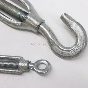 High Quality DIN1480 Galvanized Drop Forged Eye Hook Turnbuckle thumbnail-4