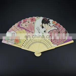 High Quality Personalized Fashion Couloured Printed Bamboo Hand Fan For Promotion Or Event thumbnail-5