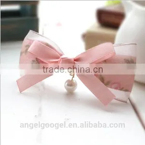 Ribbon Bows Pearl Bridal Bridal Hair Accessories Women Headdress MY-IA0014 thumbnail-2