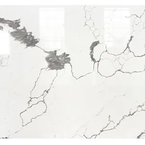 Code：1007，Calacatta Artificial Stone Quartz Slab Kitchen Countertops thumbnail-2