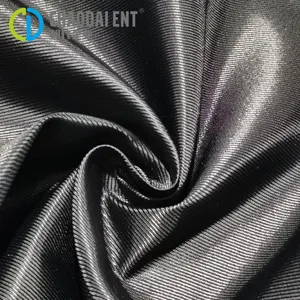 Eco-friendly GRS Woven 75D*150D 3/1 Twill 100%RPET Recycled Polyester Oxford Fabric for Luggage Bags thumbnail-1